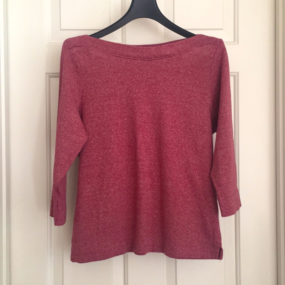 Gloria Vanderbilt Top XL Pink 3/4 Sleeves